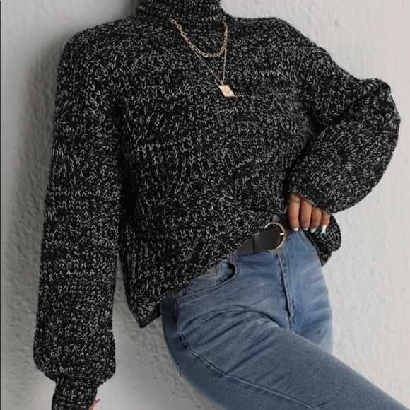 New black turtleneck sweater - Picture 2 of 5